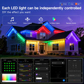 150FT LED Permanent Outdoor Lights, RGB Eaves Light with App Control Remote
